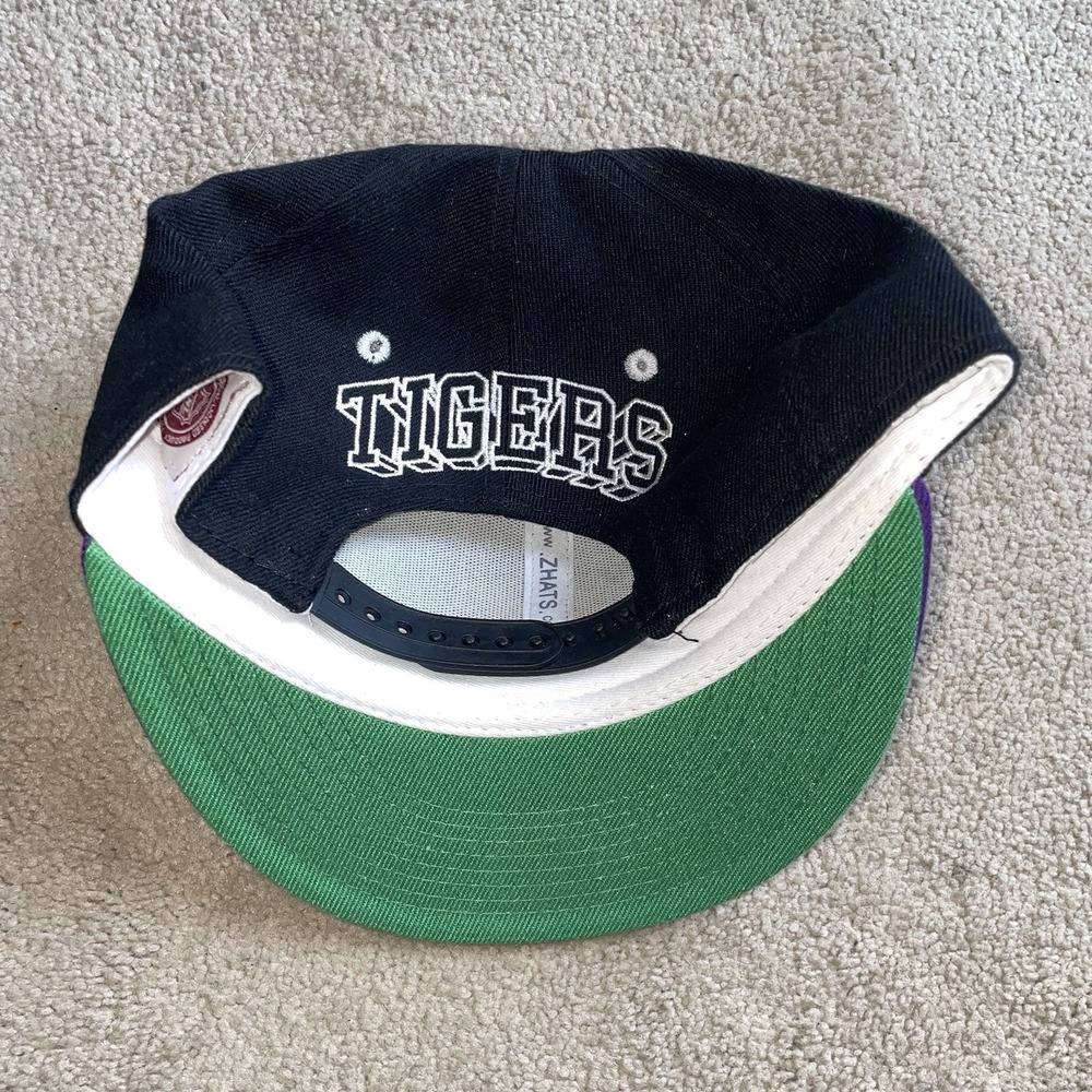 lsu‎ tigers embroidered snapback hat zephyr purple and black - Picture 2 of 5